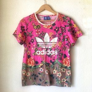 Adidas tropical print t-shirt